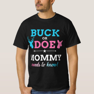 Geschlecht zeigt Buck oder Mami auf, der Babyteil T-Shirt