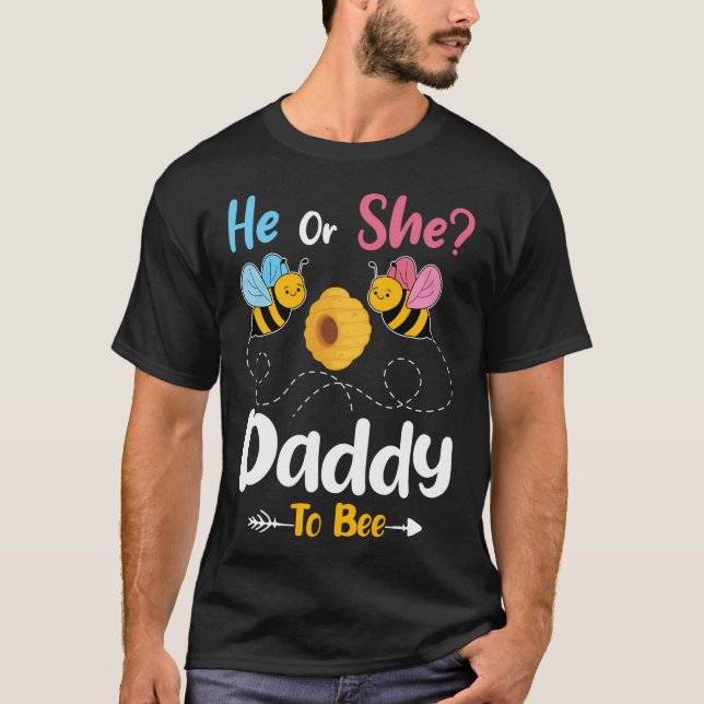 Geschlecht zeigt, dass er oder sie Daddy sein Baby T-Shirt (Vorderseite)