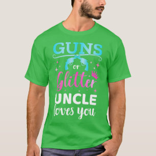 Geschlecht zeigt, dass Onkel oder Glitzer Babypar T-Shirt