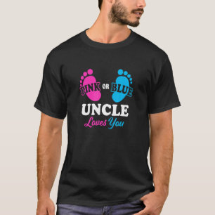 Geschlecht zeigt Onkel Baby Shower Onkel Schwanger T-Shirt