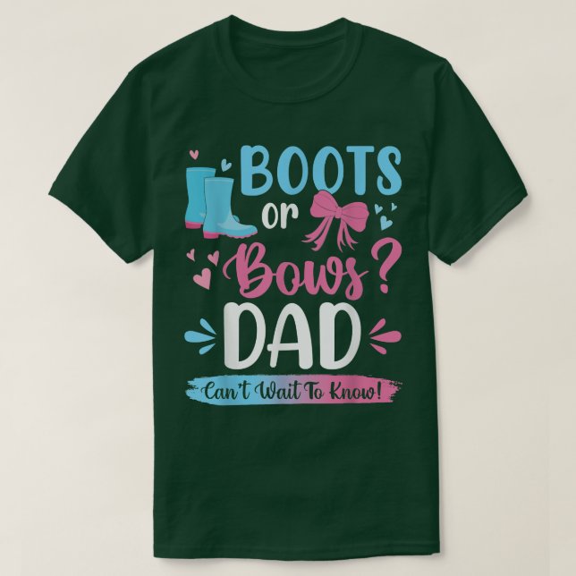 Geschlecht zeigt Stiefel oder Bögen an, die Vater  T-Shirt (Design vorne)