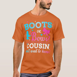 Geschlecht zeigt Stiefel oder Bögen Cousin an, die T-Shirt