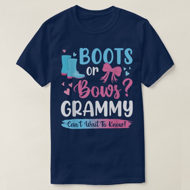 Geschlecht zeigt Stiefel oder Bögen Grammy Matchin T-Shirt (Design vorne)