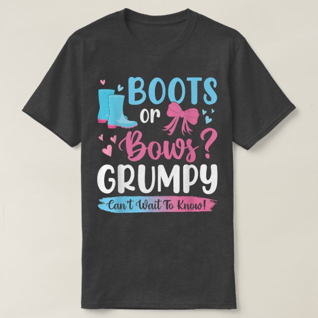 Geschlecht zeigt Stiefel oder Bögen Grumpy Matchin T-Shirt (Design vorne)