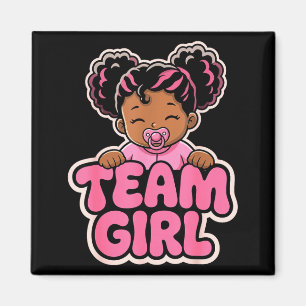 Geschlechterenthüllungsfeier Afro-Team-Mädchen-Ank Magnet