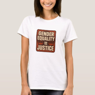 Geschlechtergleichheit = Gerechtigkeit – Retro-Fem T-Shirt