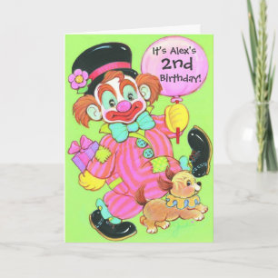Geschlechterneutrale Clowneinladungen, die an die  Einladung