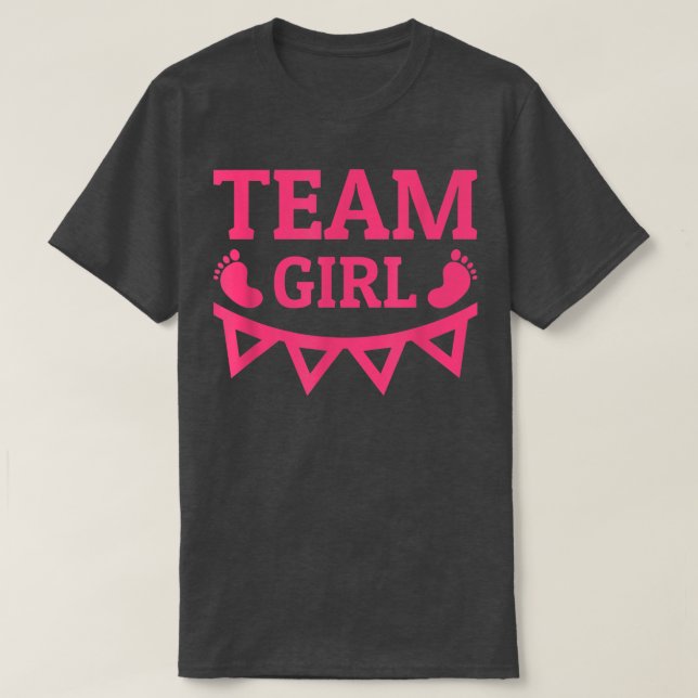 Geschlechteroffenbarung Team Girl Pink T-Shirt (Design vorne)