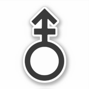 Geschlechtersymbol von Androgyne Aufkleber