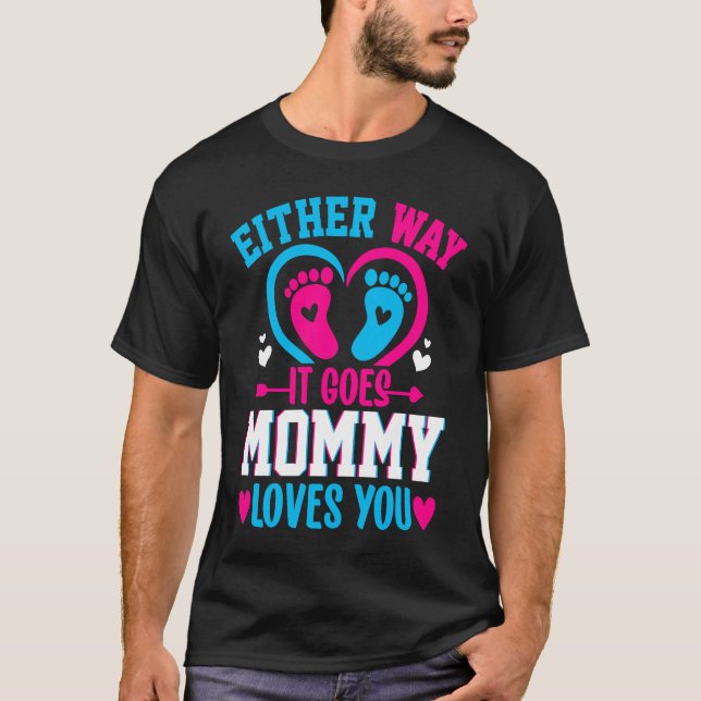 Geschlechterverkündung auf beiden Wegen geht es um T-Shirt (Vorderseite)