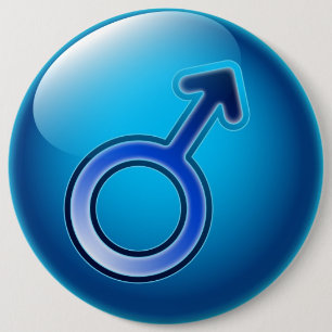 Geschlechts-Mannsymbol des Knopfes glattes Button