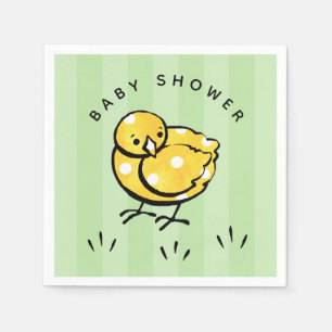 Geschlechts-neutrale Babyparty-kleines gelbes Serviette