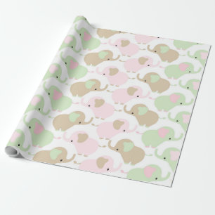 Geschlechts-neutraler niedlicher Baby-Elefant Geschenkpapier