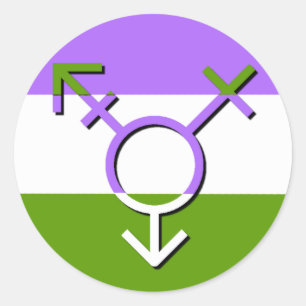 Geschlechts-Revolution LGBTQA Genderqueer Runder Aufkleber