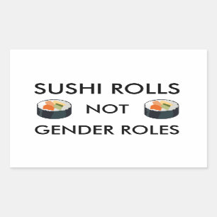 Geschlechts-Rollen-Aufkleber SushiRolls nicht Rechteckiger Aufkleber