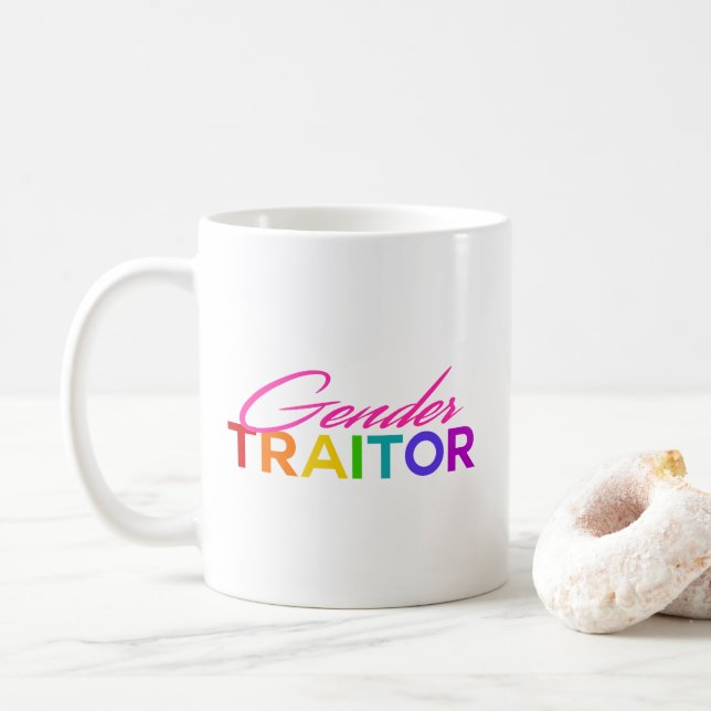 Geschlechts-Verräter Kaffeetasse (Mit Donut)