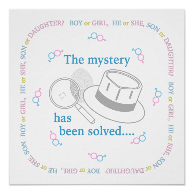 Geschlechtsankündigung Poster (Vorderseite)