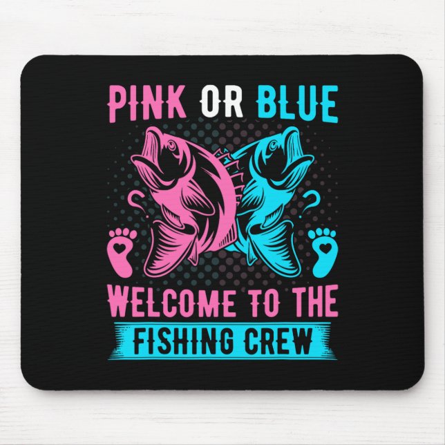 Geschlechtsenthüllung Angeln Rosa Oder Blau Willko Mousepad (Vorne)