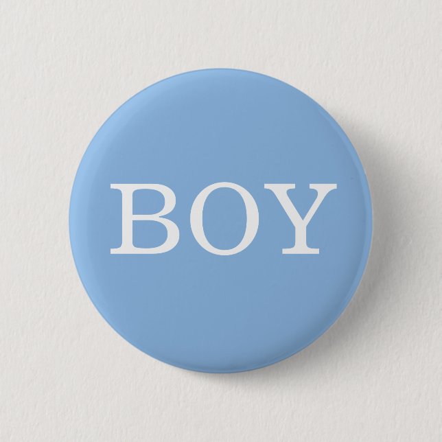 Geschlechtsenthüllung Blau Jungen Party Button (Vorderseite)