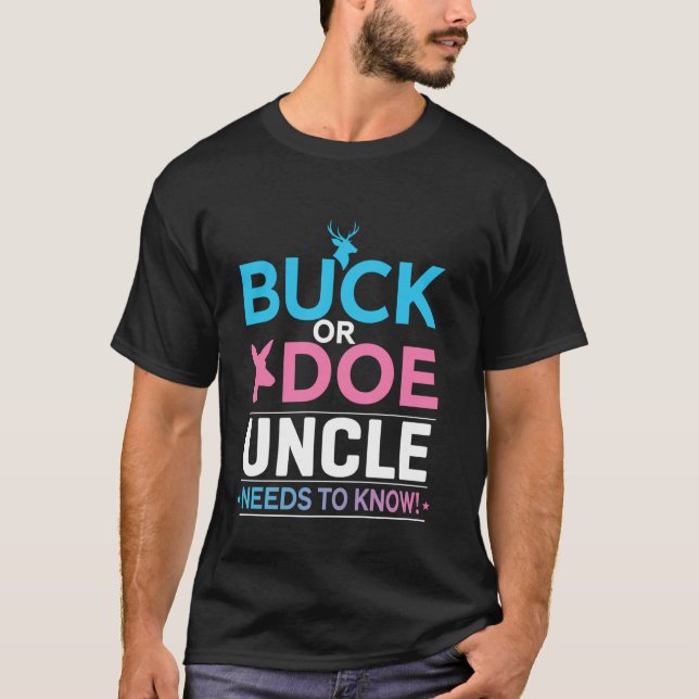 Geschlechtsenthüllung Bock oder Doe Großonkel pass T-Shirt (Vorderseite)