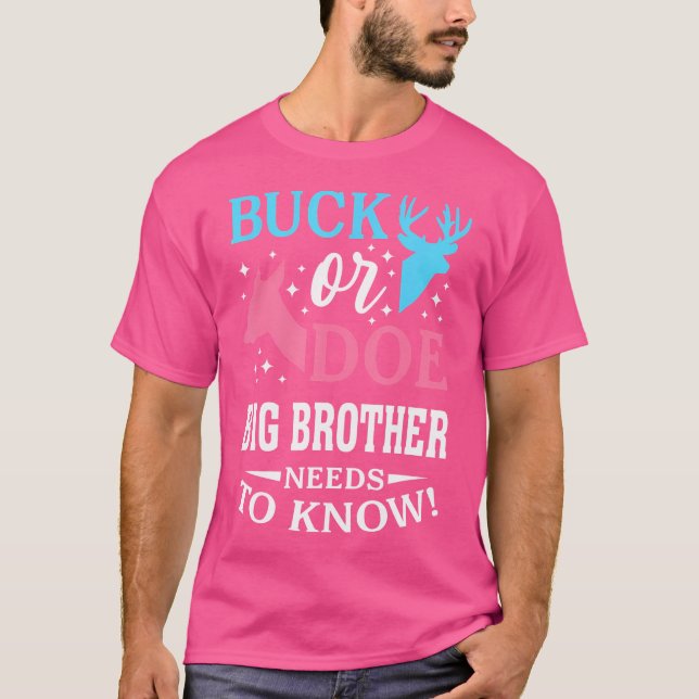 Geschlechtsenthüllung Bock oder Reh Bruder passend T-Shirt (Vorderseite)