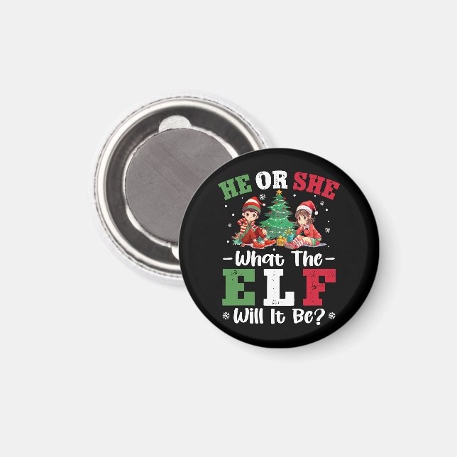 Geschlechtsenthüllung Er oder Sie Was wird das Elf Magnet (Vorderseite/Rückseite)