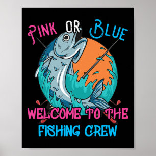 Geschlechtsenthüllungs-Angler-Design für einen Fis Poster