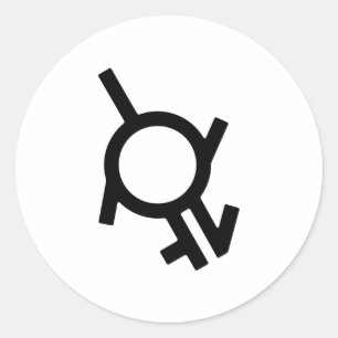 Geschlechtsflüssiges Intergender- und Neutrois-Ges Runder Aufkleber