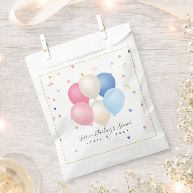 geschlechtsneutral | Gender-Enthüllung Kinderdusch Geschenktütchen (Ausgeschnitten)