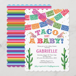 Geschlechtsneutral, Taco über ein Baby, Duschfiest Einladung
