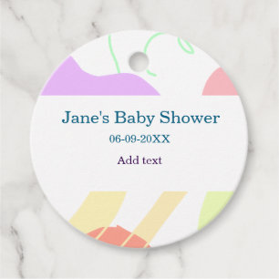 Geschlechtsneutrale abstrakte Formen Babydusche Geschenkanhänger