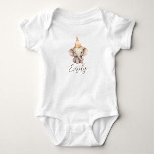 Geschlechtsneutrale Aquarellfarben Babydusche Baby Strampler