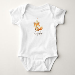 Geschlechtsneutrale Aquarelltiere fühlen sich wie  Baby Strampler