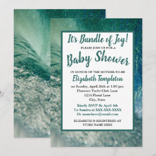 Geschlechtsneutrale Baby-Shower-Einladung mit Ozea Einladung