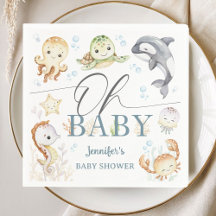 Geschlechtsneutrale Baby Shower unter dem Meer Oce