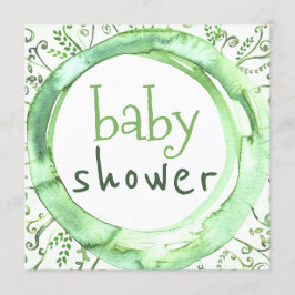 Geschlechtsneutrale Babydusche Wasserfarbe Einladung