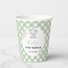 Geschlechtsneutrale Babyparty-Elefant-Eukalyptus
