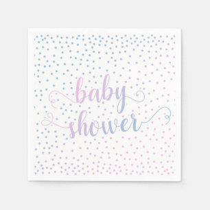 Geschlechtsneutrale Babyparty Pink Blau Konfetti Serviette