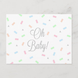 Geschlechtsneutrale Babypostkarten Postkarte