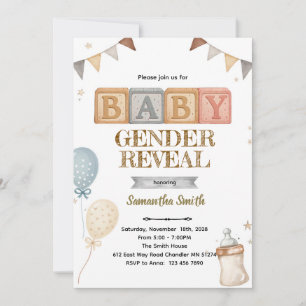 Geschlechtsneutrale Babyshower-Einladung mit Baby- Einladung
