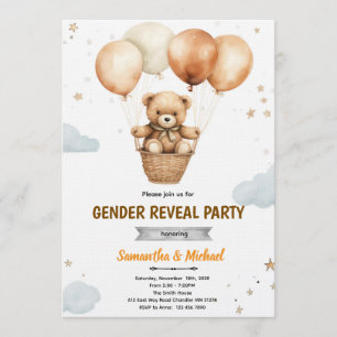 Geschlechtsneutrale Bären-Baby-Shower-Einladung Einladung