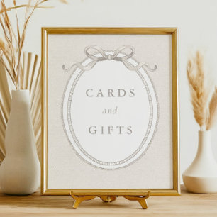 Geschlechtsneutrale beige Karten und Geschenke zur Poster