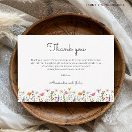 Geschlechtsneutrale Blütendusche Wildblume Mitteilungskarte