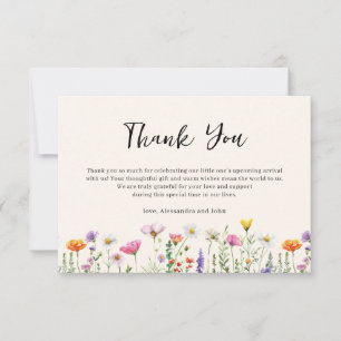 Geschlechtsneutrale Blütendusche Wildblume Mitteilungskarte