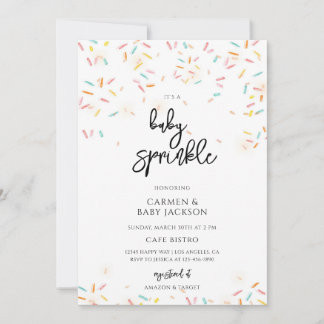 Geschlechtsneutrale Confetti-Baby-Sprinkle-Party Einladung