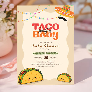 Geschlechtsneutrale Fiesta-Mexikanische-Taco-Baby- Einladung