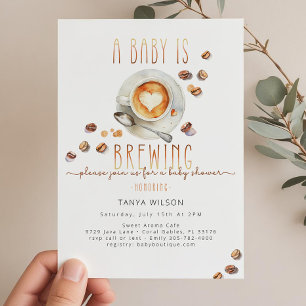 Geschlechtsneutrale Kaffee-Baby-Shower-Einladung Einladung