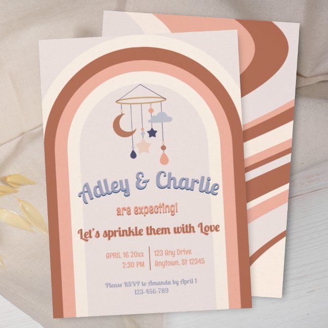 Geschlechtsneutrale Retro Groovy Rainbow Baby Show (Von Creator hochgeladen)