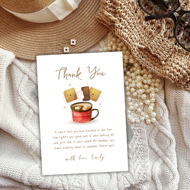 Geschlechtsneutrale S'more Fun Fall Babydusche Dankeskarte (Gender Neutral S'more Fun Fall Baby Shower Thank You Card)