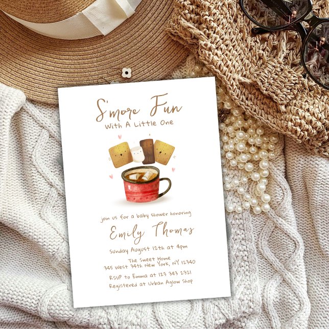 Geschlechtsneutrale S'more Fun Fall Babydusche Einladung (Gender Neutral S'more Fun Fall Baby Shower Invitation)
